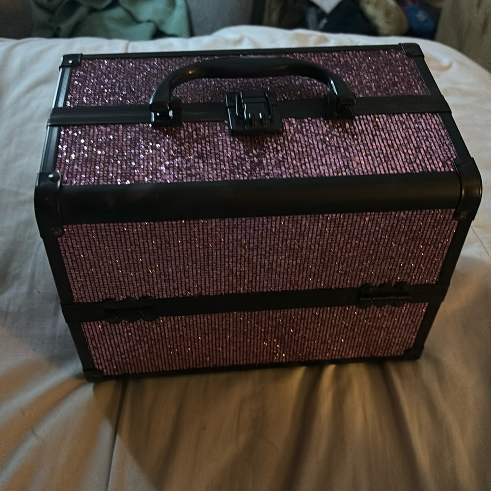 Sparkle Pink Storage Makeup Box